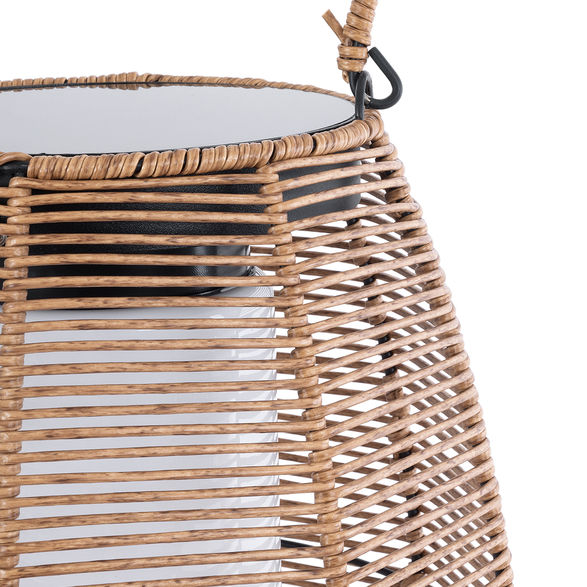 GloboStar® HESPELER 02305 Boho Αυτόνομο Ηλιακό Κρεμαστό/Επιτραπέζιο Φωτιστικό Φαναράκι LED SMD 5W 200lm - Φ25 x Υ45cm - με Ενσωματωμένη Μπαταρία 600mAh - Φωτοβολταϊκό Πάνελ και Αισθητήρα Ημέρας-Νύχτας με Ασύρματο Χειριστήριο IR Μπεζ Μπαμπού Αδιάβροχο IP65