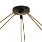 GloboStar® PALERMO 02309 Boho Φωτιστικό Οροφής Πλέγμα Μονόφωτο 1 x E27 IP20 Μπεζ Ξύλο - Μ150 x Π150 x Υ78cm