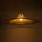 GloboStar® PALERMO 02311 Boho Κρεμαστό Φωτιστικό Πλέγμα Μονόφωτο 1 x E27 IP20 Μπεζ Ξύλο - Μ160 x Π160 x Υ45cm