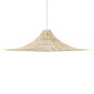 GloboStar® PALERMO 02311 Boho Κρεμαστό Φωτιστικό Πλέγμα Μονόφωτο 1 x E27 IP20 Μπεζ Ξύλο - Μ160 x Π160 x Υ45cm