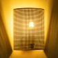 GloboStar® SAOTOME 02321 Boho Επιτοίχιο Φωτιστικό Απλίκα Μονόφωτο 1 x E27 IP20 Μπεζ Ξύλο - Μ20 x Π10 x Υ25cm