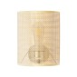 GloboStar® SAOTOME 02321 Boho Επιτοίχιο Φωτιστικό Απλίκα Μονόφωτο 1 x E27 IP20 Μπεζ Ξύλο - Μ20 x Π10 x Υ25cm