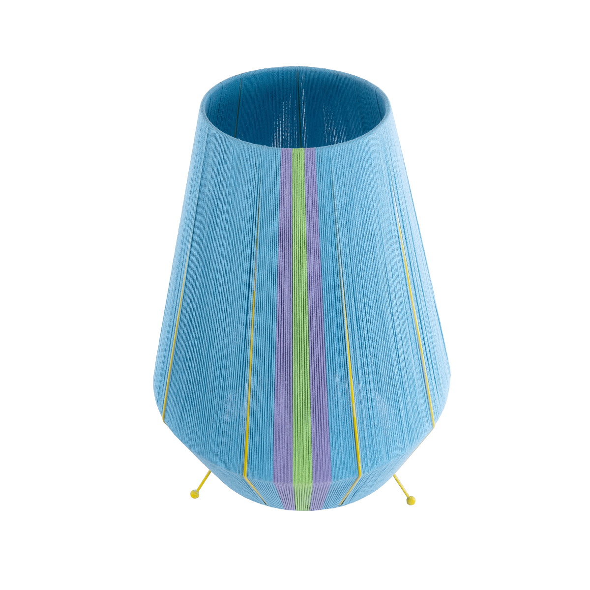GloboStar® SALERNO 02333 Boho Επιδαπέδιο Φωτιστικό Μονόφωτο 1 x E27 IP20 Πολύχρωμο Νήμα - Μ50 x Π50 x Υ70cm