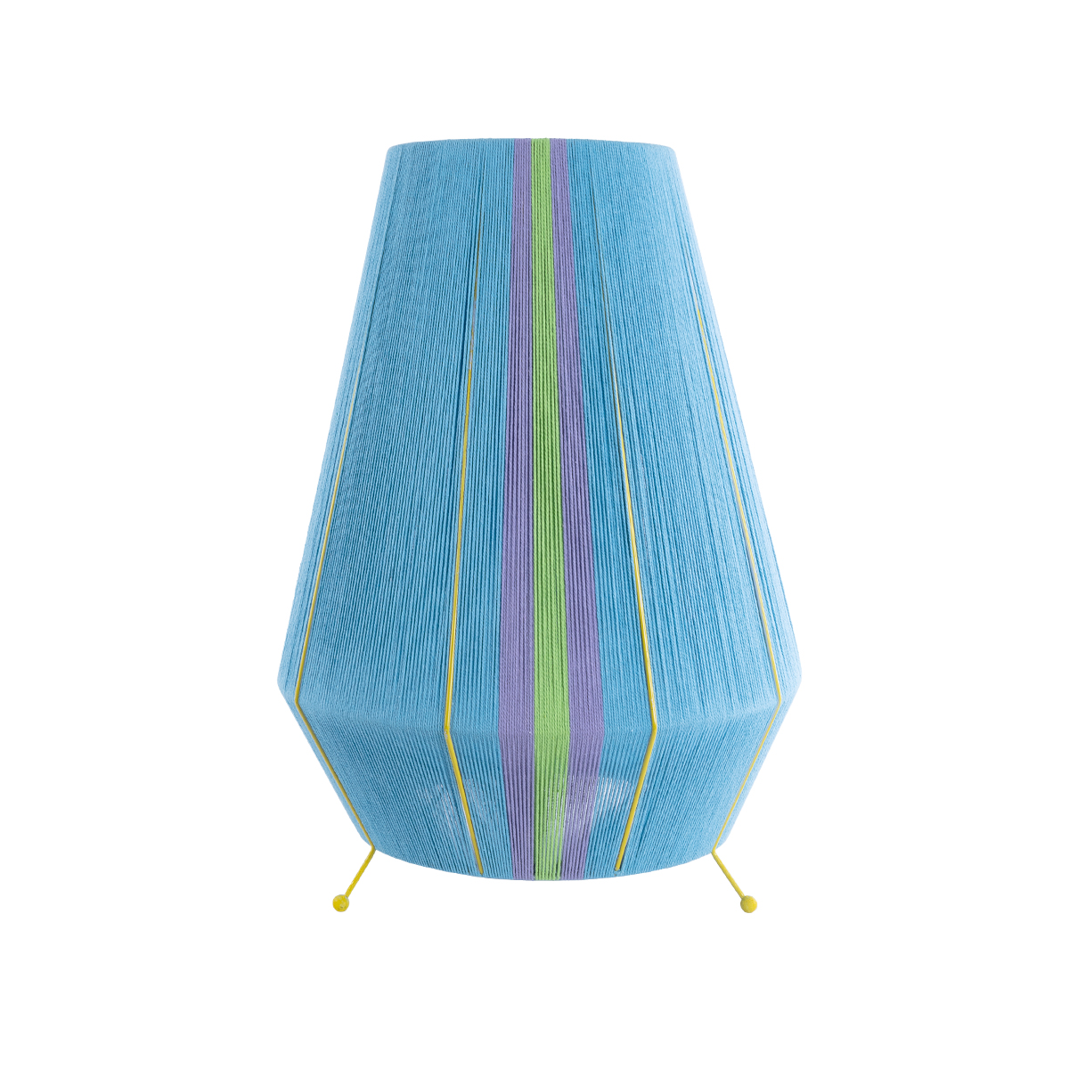 GloboStar® SALERNO 02333 Boho Επιδαπέδιο Φωτιστικό Μονόφωτο 1 x E27 IP20 Πολύχρωμο Νήμα - Μ50 x Π50 x Υ70cm