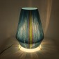 GloboStar® SALERNO 02333 Boho Επιδαπέδιο Φωτιστικό Μονόφωτο 1 x E27 IP20 Πολύχρωμο Νήμα - Μ50 x Π50 x Υ70cm