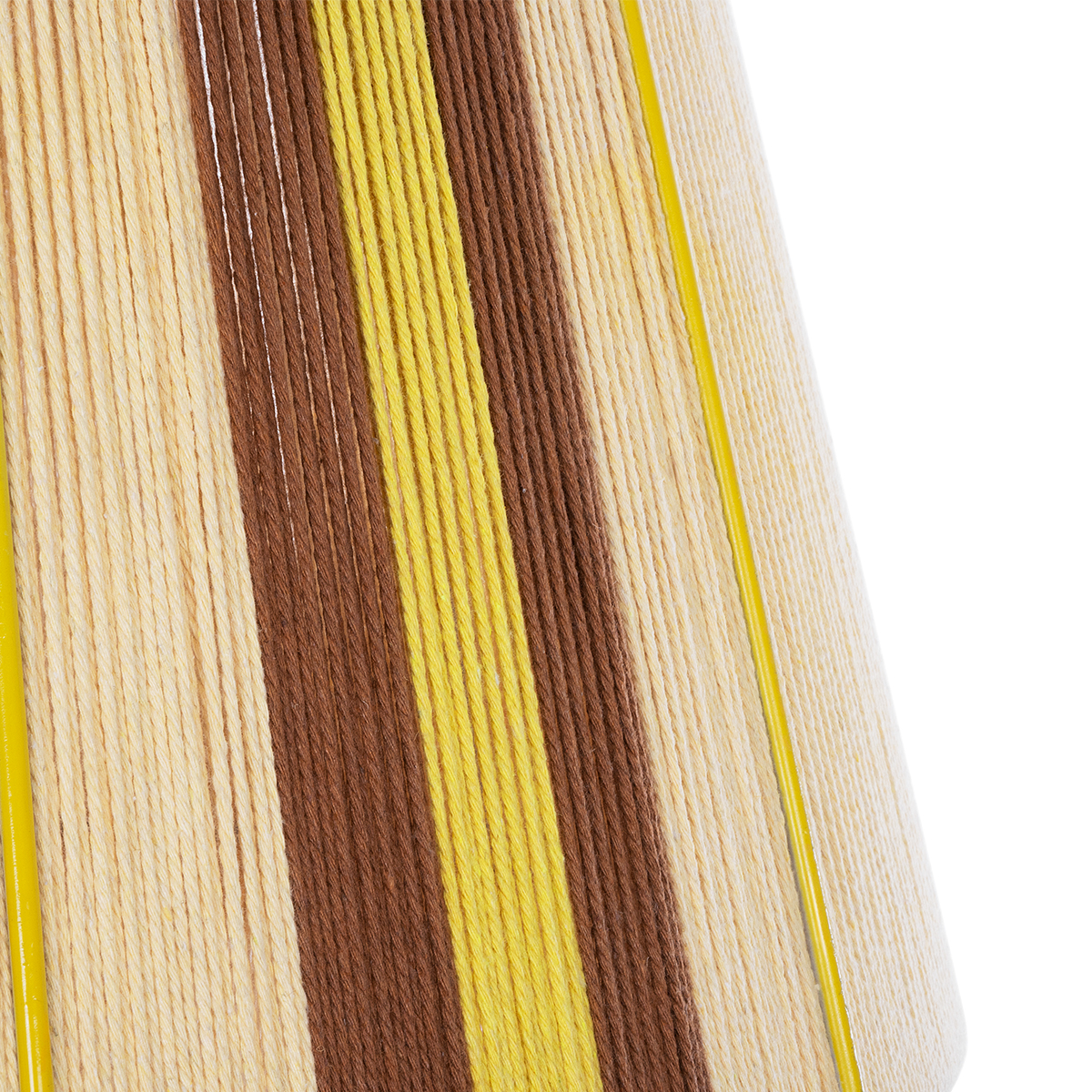 GloboStar® SALERNO 02334 Boho Κρεμαστό Φωτιστικό Πλέγμα Μονόφωτο 1 x E27 IP20 Μπεζ, Καφέ & Κίτρινο Σχοινί - Μ50 x Π50 x Υ60cm