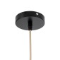 GloboStar® SALERNO 02334 Boho Κρεμαστό Φωτιστικό Πλέγμα Μονόφωτο 1 x E27 IP20 Μπεζ, Καφέ & Κίτρινο Σχοινί - Μ50 x Π50 x Υ60cm