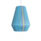 GloboStar® SALERNO 02336 Boho Κρεμαστό Φωτιστικό Πλέγμα Μονόφωτο 1 x E27 IP20 Πολύχρωμο Σχοινί - Μ50 x Π50 x Υ60cm