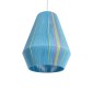 GloboStar® SALERNO 02336 Boho Κρεμαστό Φωτιστικό Πλέγμα Μονόφωτο 1 x E27 IP20 Πολύχρωμο Σχοινί - Μ50 x Π50 x Υ60cm