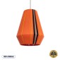 GloboStar® SALERNO 02337 Boho Κρεμαστό Φωτιστικό Πλέγμα Μονόφωτο 1 x E27 IP20 Πολύχρωμο Σχοινί - Μ50 x Π50 x Υ60cm