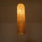 GloboStar® WAIKIKI 02349 Boho Κρεμαστό Φωτιστικό Πλέγμα Μονόφωτο 1 x E27 IP20 Μπεζ Ξύλο - Μ20 x Π20 x Υ80cm