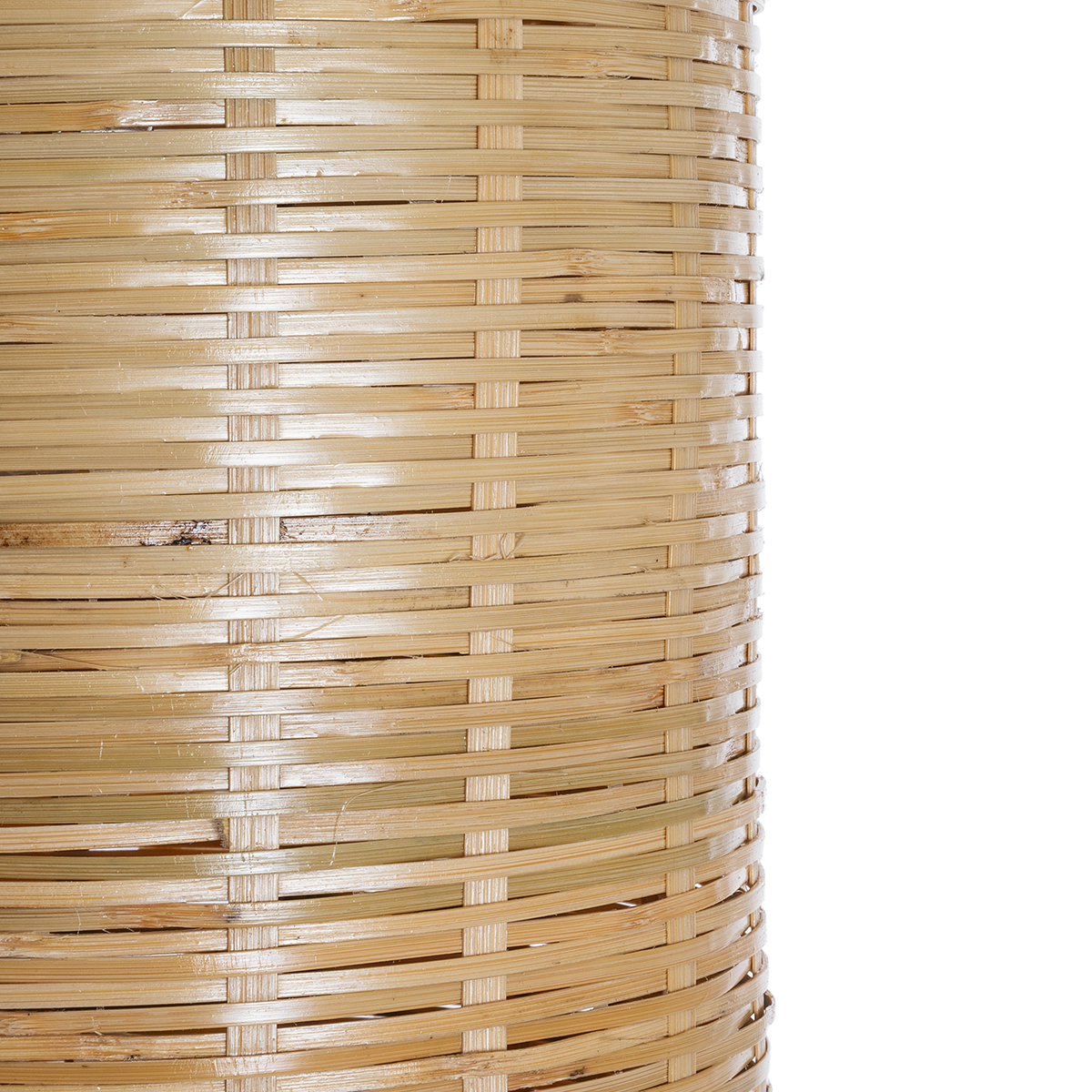 GloboStar® WAIKIKI 02349 Boho Κρεμαστό Φωτιστικό Πλέγμα Μονόφωτο 1 x E27 IP20 Μπεζ Ξύλο - Μ20 x Π20 x Υ80cm