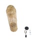 GloboStar® WAIKIKI 02350 Boho Κρεμαστό Φωτιστικό Πλέγμα Μονόφωτο 1 x E27 IP20 Μπεζ Ξύλο - Μ20 x Π20 x Υ80cm