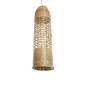 GloboStar® WAIKIKI 02350 Boho Κρεμαστό Φωτιστικό Πλέγμα Μονόφωτο 1 x E27 IP20 Μπεζ Ξύλο - Μ20 x Π20 x Υ80cm