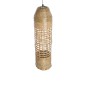 GloboStar® WAIKIKI 02350 Boho Κρεμαστό Φωτιστικό Πλέγμα Μονόφωτο 1 x E27 IP20 Μπεζ Ξύλο - Μ20 x Π20 x Υ80cm