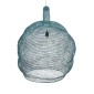 GloboStar® KENTUCKY 02355 Vintage Κρεμαστό Φωτιστικό Πλέγμα Μονόφωτο 1 x E27 IP20 Πράσινο Μέταλλο - Μ60 x Π60 x Υ90cm