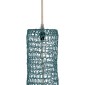 GloboStar® KENTUCKY 02355 Vintage Κρεμαστό Φωτιστικό Πλέγμα Μονόφωτο 1 x E27 IP20 Πράσινο Μέταλλο - Μ60 x Π60 x Υ90cm