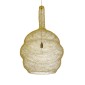 GloboStar® KENTUCKY 02357 Vintage Κρεμαστό Φωτιστικό Πλέγμα Μονόφωτο 1 x E27 IP20 Χρυσό Μέταλλο - Μ60 x Π60 x Υ90cm