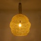 GloboStar® KENTUCKY 02357 Vintage Κρεμαστό Φωτιστικό Πλέγμα Μονόφωτο 1 x E27 IP20 Χρυσό Μέταλλο - Μ60 x Π60 x Υ90cm
