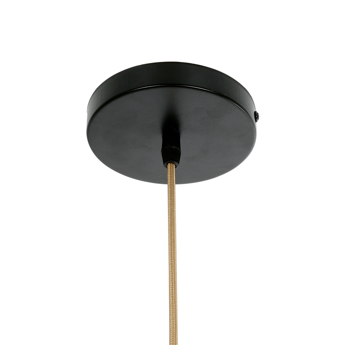 GloboStar® KENTUCKY 02357 Vintage Κρεμαστό Φωτιστικό Πλέγμα Μονόφωτο 1 x E27 IP20 Χρυσό Μέταλλο - Μ60 x Π60 x Υ90cm