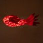 GloboStar® GOURAMI 02360 Μοντέρνο Κρεμαστό Φωτιστικό Φιγούρα Μονόφωτο 1 x E27 IP20 Κόκκινο Ξύλο - Μ70 x Π40 x Υ27cm