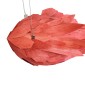 GloboStar® GOURAMI 02360 Μοντέρνο Κρεμαστό Φωτιστικό Φιγούρα Μονόφωτο 1 x E27 IP20 Κόκκινο Ξύλο - Μ70 x Π40 x Υ27cm