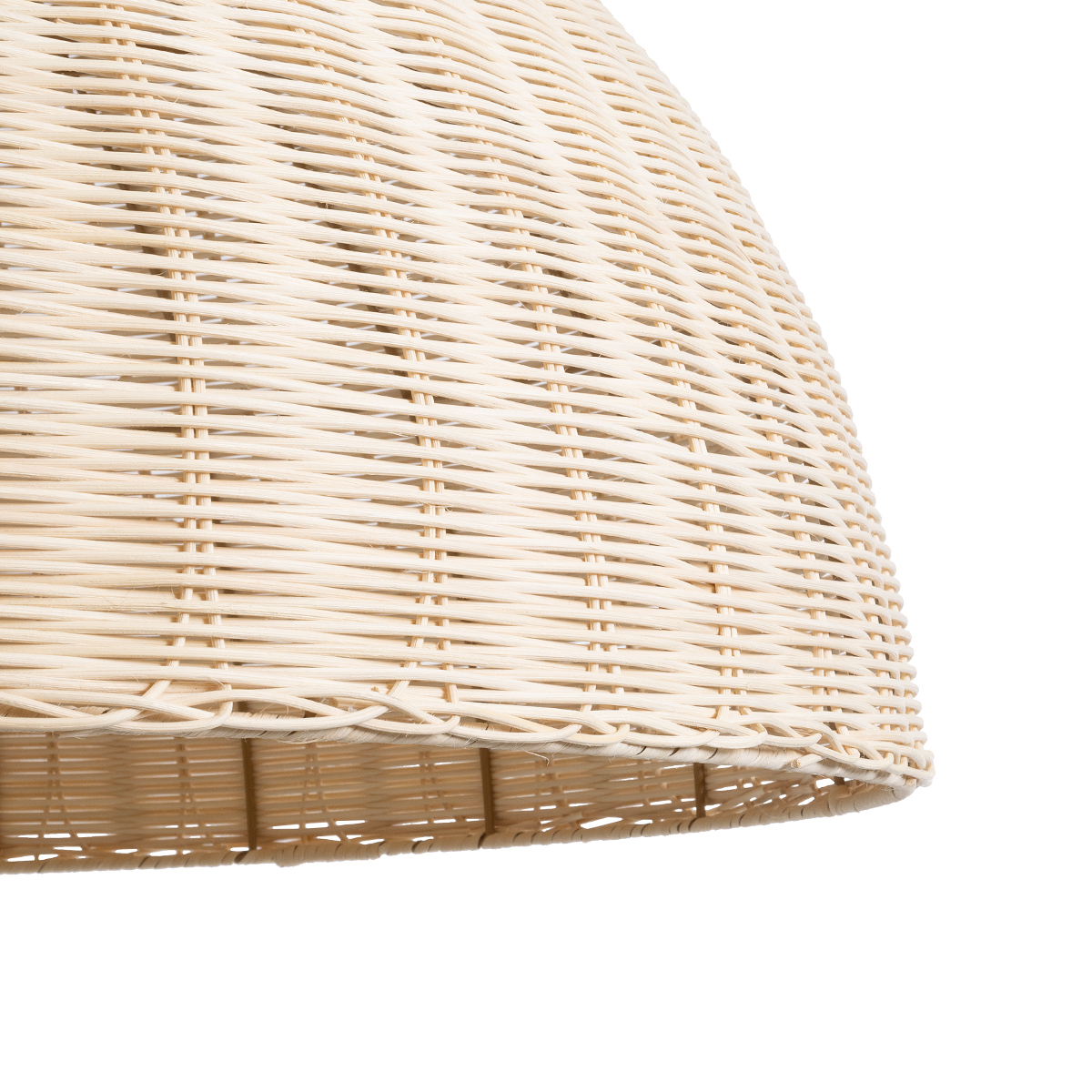 GloboStar® MONTANA 02379 Boho Κρεμαστό Φωτιστικό Καμπάνα Μονόφωτο 1 x E27 IP20 Μπεζ Ξύλο - Μ80 x Π80 x Υ40cm