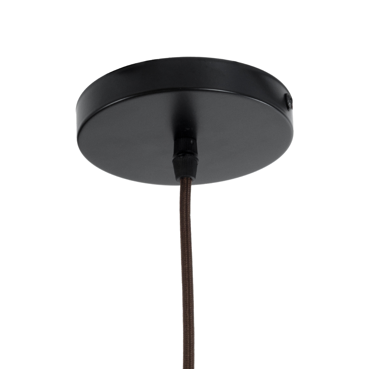 GloboStar® MONTANA 02381 Boho Κρεμαστό Φωτιστικό Καμπάνα Μονόφωτο 1 x E27 IP20 Καφέ Ξύλο - Μ50 x Π50 x Υ25cm