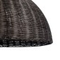 GloboStar® MONTANA 02382 Boho Κρεμαστό Φωτιστικό Καμπάνα Μονόφωτο 1 x E27 IP20 Καφέ Ξύλο - Μ80 x Π80 x Υ40cm