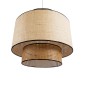 GloboStar® BRAVADO 02387 Boho Κρεμαστό Φωτιστικό Πλέγμα Μονόφωτο 1 x E27 IP20 Καφέ & Μπεζ Ξύλο - Μ70 x Π70 x Υ58cm