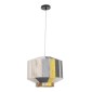 GloboStar® SALERNO 02388 Boho Κρεμαστό Φωτιστικό Καπέλο Μονόφωτο 1 x E27 IP20 Πολύχρωμο Σχοινί - Μ40 x Π40 x Υ35cm
