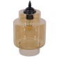 GloboStar® ASPEN 10001078 Vintage Κρεμαστό Φωτιστικό Ανάρτηση Μονόφωτο 1 x E27 IP20 Μελί Γυαλί - Μ18 x Π18 x Υ30cm