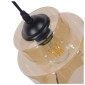 GloboStar® ASPEN 10001078 Vintage Κρεμαστό Φωτιστικό Ανάρτηση Μονόφωτο 1 x E27 IP20 Μελί Γυαλί - Μ18 x Π18 x Υ30cm