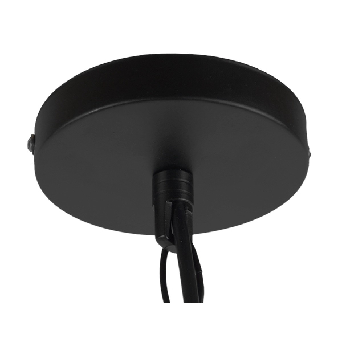 GloboStar® LINDELL 10001110 Vintage Κρεμαστό Φωτιστικό Ανάρτηση Μονόφωτο 1 x E27 IP20 Μαύρο Μέταλλο με Μπεζ Σχοινί - Μ18 x Π18 x Υ33cm