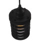 GloboStar® DARSEY 10001145 Vintage Κρεμαστό Φωτιστικό Πλέγμα Μονόφωτο 1 x E27 IP20 Μαύρο Μέταλλο - Μ10 x Π10 x Υ25cm