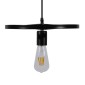 GloboStar® CASTOR 10001161 Vintage Κρεμαστό Φωτιστικό Πλέγμα Μονόφωτο 1 x E27 IP20 Μαύρο Μέταλλο - Μ30 x Π30 x Υ10cm