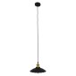 GloboStar® MARGI 10001166 Vintage Κρεμαστό Φωτιστικό Καμπάνα Μονόφωτο 1 x E27 IP20 Μαύρο & Χρυσό Μέταλλο - Μ25 x Π25 x Υ15cm