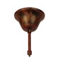 GloboStar® CAMELOT 10001191 Vintage Κρεμαστό Φωτιστικό Ανάρτηση Πολύφωτο 6 x E27 IP20 Χάλκινο Μέταλλο με Μπεζ Σχοινί - Μ92 x Π92 x Υ118cm