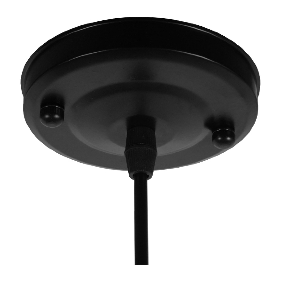 GloboStar® FLOWERPOT 10001211 Μοντέρνο Κρεμαστό Φωτιστικό Ανάρτηση Μονόφωτο 1 x E27 IP20 Μαύρο Μέταλλο με Πράσινο Πλαστικό - Μ30 x Π30 x Υ30cm