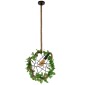 GloboStar® BRADLEY 10001329 Vintage Κρεμαστό Φωτιστικό Πλέγμα Μονόφωτο 1 x E27 IP20 Μπεζ Σχοινί, Πράσινο Πλαστικό με Μαύρο Μέταλλο - Μ42 x Π42 x Υ42cm