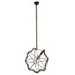 GloboStar® BRADLEY 10001329 Vintage Κρεμαστό Φωτιστικό Πλέγμα Μονόφωτο 1 x E27 IP20 Μπεζ Σχοινί, Πράσινο Πλαστικό με Μαύρο Μέταλλο - Μ42 x Π42 x Υ42cm