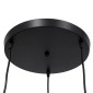 GloboStar® FIGURE 10001655 Παιδικό Κρεμαστό Φωτιστικό Φιγούρα Τρίφωτο 3 x E27 IP20 Μαύρο Μέταλλο - Μ45 x Π45 x Υ40cm