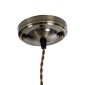 GloboStar® 115105 Vintage Κρεμαστό Φωτιστικό Ανάρτηση Μονόφωτο 1 x E27 IP20 Χρυσό & Μπρούτζινο Μέταλλο με Μωβ Ύφασμα - 100cm