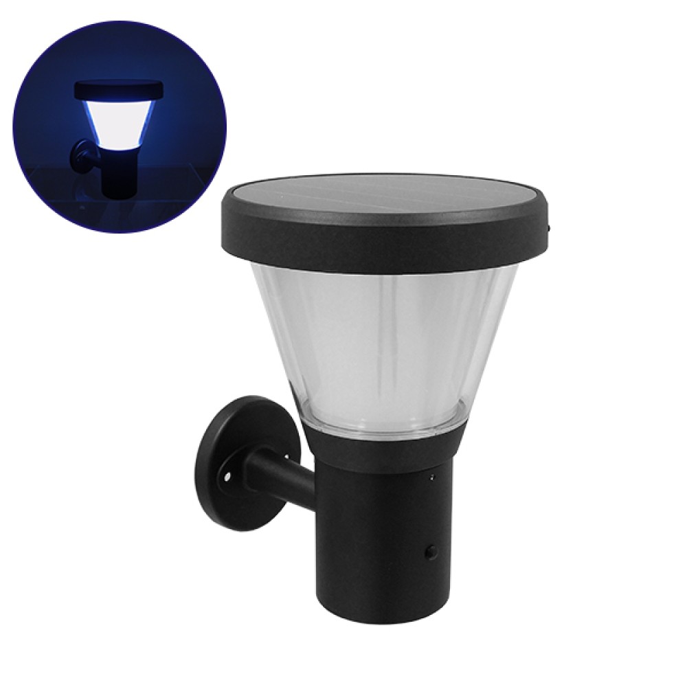 GLOBOSTAR® SOLARTIS 12126 Φωτιστικό Κολωνάκι Κήπου LED 10W 1000lm 180° με Ενσωματωμένο Φωτοβολταϊκό Panel ?V ?W & Επαναφορτιζόμενη Μπαταρία Li-ion ?V 12000mAh με Αισθητήρα Ημέρας-Νύχτας Αδιάβροχο IP65 Ψυχρό Λευκό 6000K - Γκρι Ανθρακί - Μ24 x Π32 x Υ28