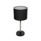 GloboStar® BRONX 201-0062 Μοντέρνο Επιτραπέζιο Φωτιστικό Μονόφωτο 1 x E27 IP20 Μαύρο Καπέλο με Μαύρο Μέταλλο - Μ24 x Π24 x Υ37cm