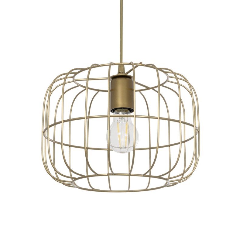 GLOBOSTAR® LUCANA 201-0074 Vintage Κρεμαστό Φωτιστικό Οροφής με Ντουί 1 x E27 AC 220-240V IP20 - Χρυσό - Μ29 x Π29 x Υ23cm