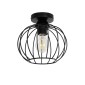 GLOBOSTAR® BITUIN 201-0116 Μοντέρνο Φωτιστικό Οροφής με Ντουί 1 x E27 AC 220-240V IP20 - Μαύρο - Μ21 x Π21 x Υ18cm