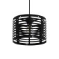 GloboStar® DOMINIC 202-0030 Μοντέρνο Κρεμαστό Φωτιστικό Καπέλο Μονόφωτο 1 x E27 IP20 Μαύρο Πλαστικό - Μ30 x Π30 x Υ70cm