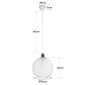 GloboStar® WIRE 203-0005 Μοντέρνο Κρεμαστό Φωτιστικό Πλέγμα Μονόφωτο 1 x E27 IP20 Λευκό Συρμάτινο Πλέγμα - Μ29 x Π29 x Υ90cm