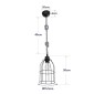 GloboStar® TALAH 203-0009 Vintage Κρεμαστό Φωτιστικό Σχοινί Μονόφωτο 1 x E27 IP20 Μαύρο Μέταλλο με Μπεζ Σχοινί - Μ14 x Π14 x Υ90cm